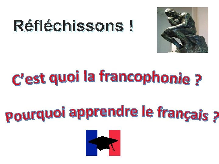 Réfléchissons ! 