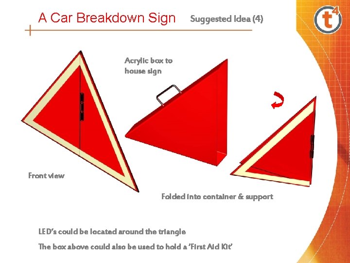 A Car Breakdown Sign Suggested Idea (4) Acrylic box to house sign Front view