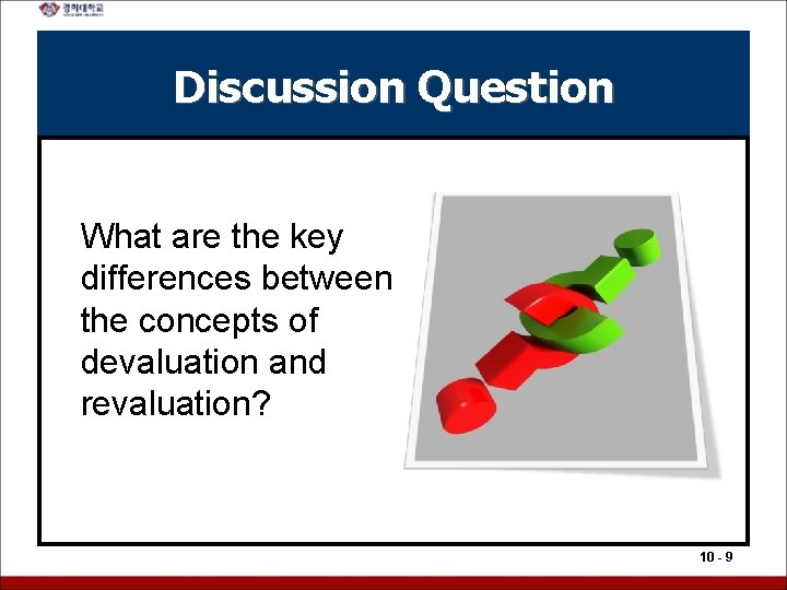 Discussion Question What are the key differences between the concepts of devaluation and revaluation?
