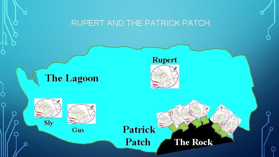 RUPERT AND THE PATRICK PATCH: Rupert The Lagoon Sly Gus Patrick Patch The Rock