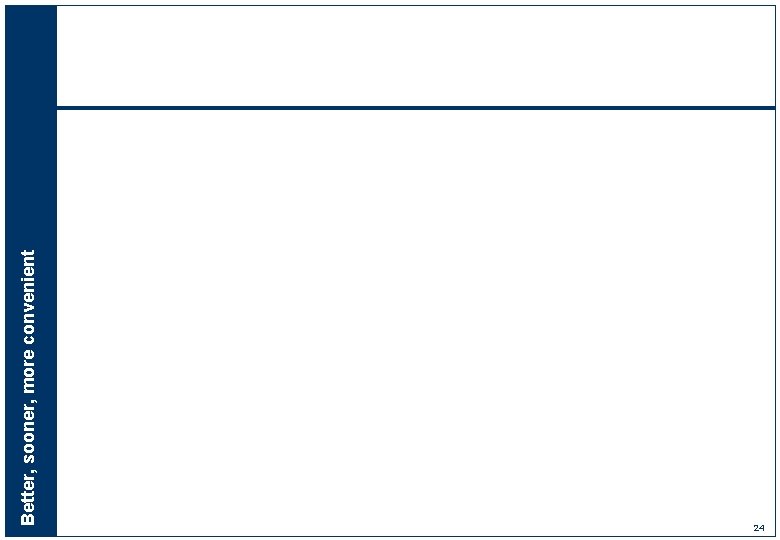 Better, sooner, more convenient 24 