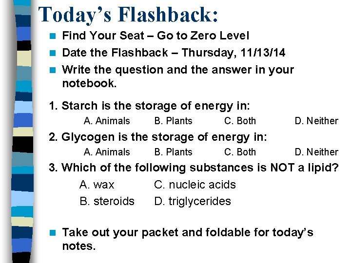 Today’s Flashback: Find Your Seat – Go to Zero Level n Date the Flashback