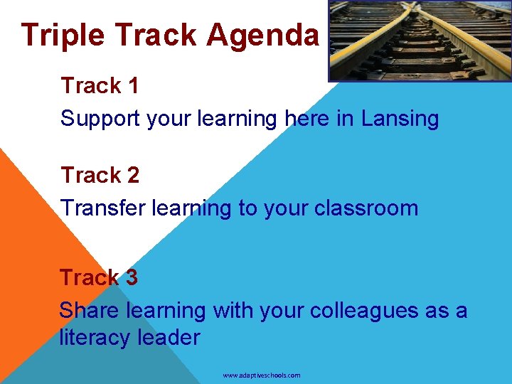 Triple Track Agenda Track 1 Support your learning here in Lansing Track 2 Transfer