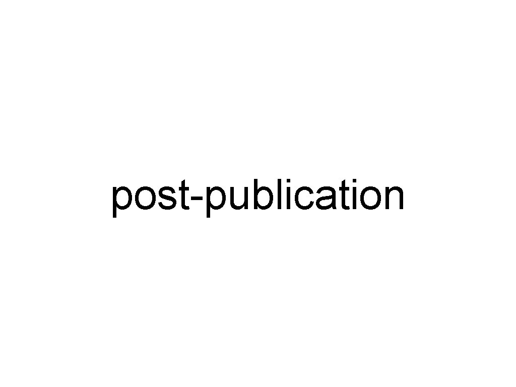 post-publication 