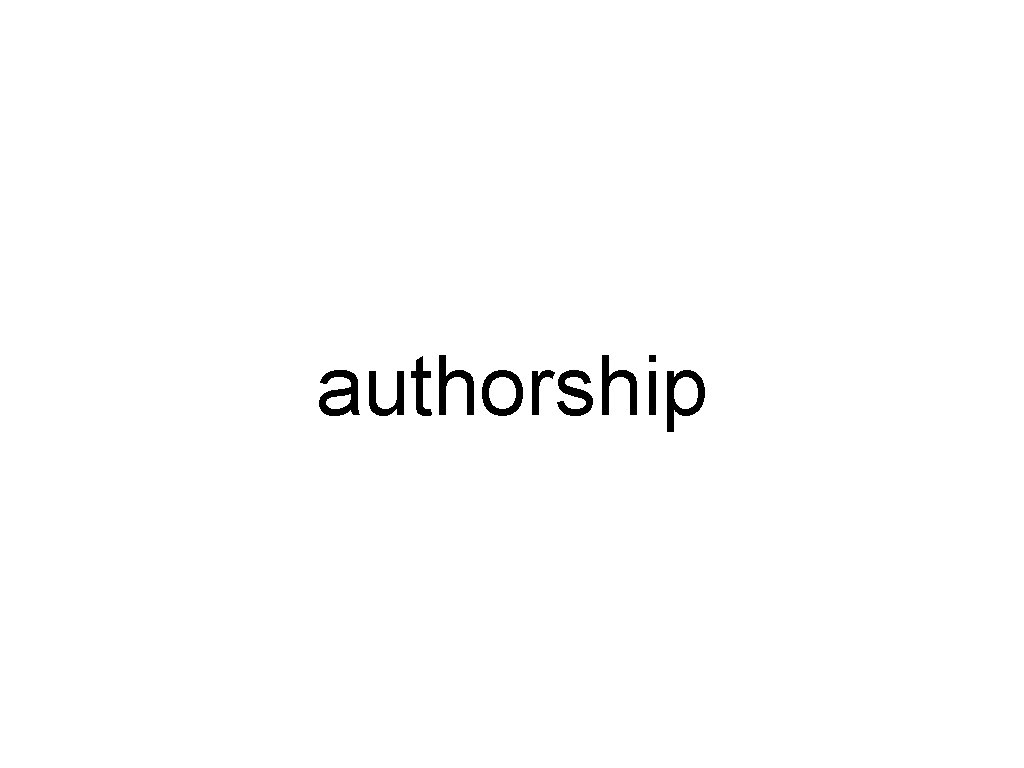 authorship 