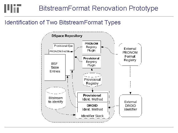 Bitstream. Format Renovation Prototype Identification of Two Bitstream. Format Types 