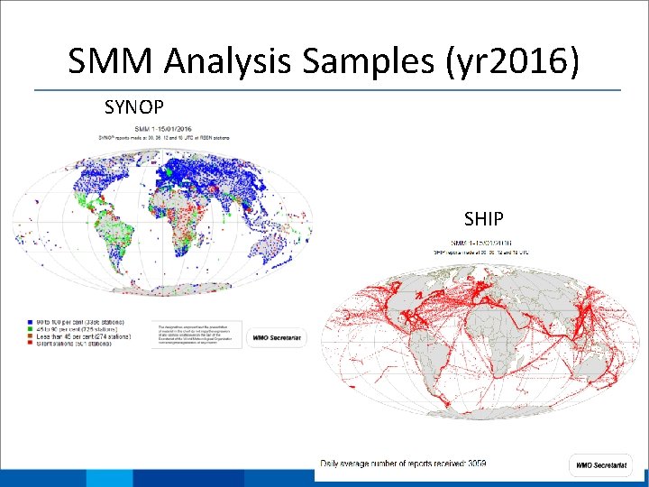 SMM Analysis Samples (yr 2016) SYNOP SHIP 