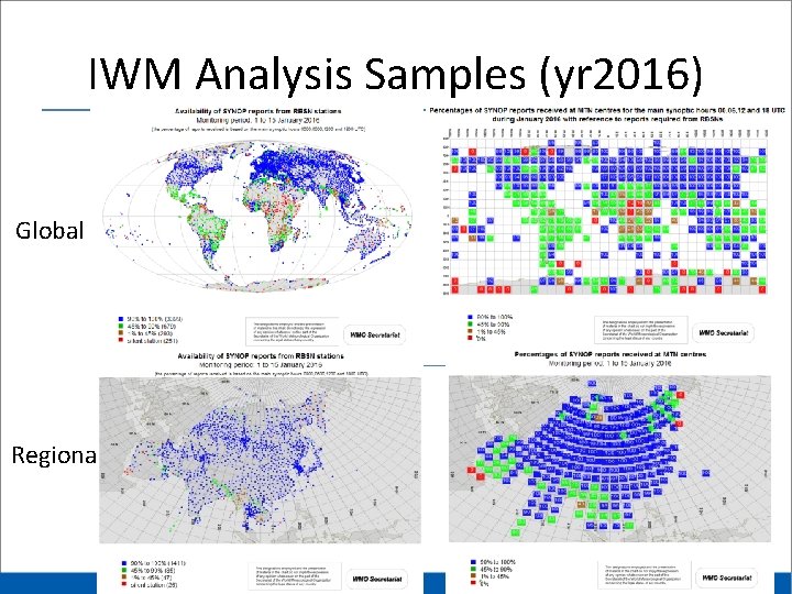 IWM Analysis Samples (yr 2016) Global Regional 