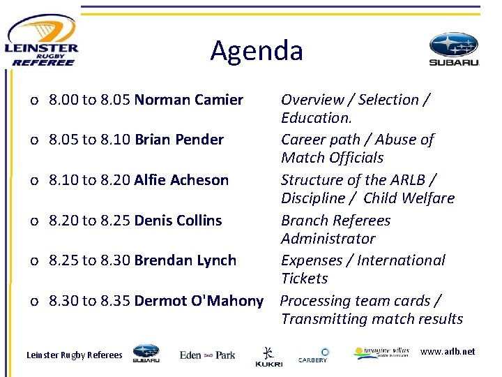 Agenda o 8. 00 to 8. 05 Norman Camier o o o Overview /