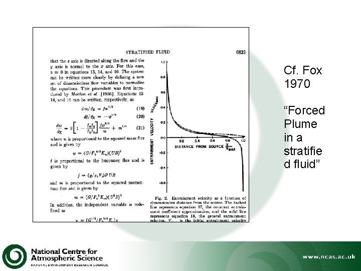 Cf. Fox 1970 “Forced Plume in a stratifie d fluid” 