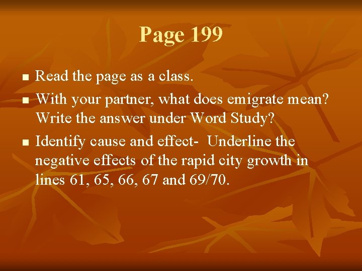 Page 199 n n n Read the page as a class. With your partner,