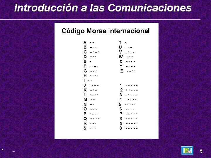 Introducción a las Comunicaciones • _ 5 