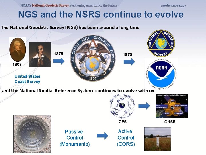 NGS and the NSRS continue to evolve The National Geodetic Survey (NGS) has been