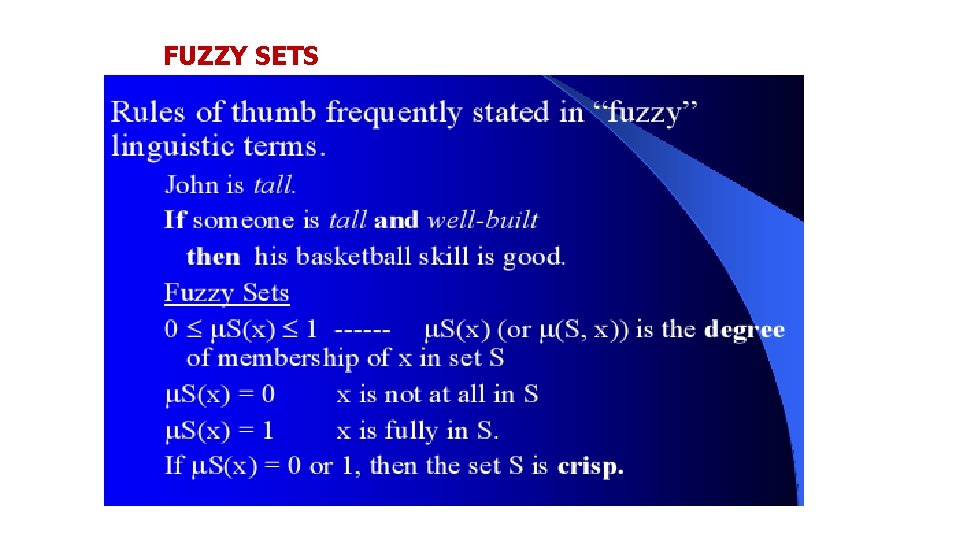 FUZZY SETS 