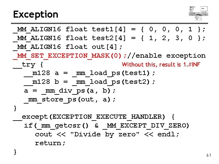Exception _MM_ALIGN 16 float test 1[4] = { 0, 0, 0, 1 }; _MM_ALIGN