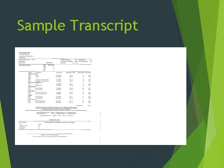 Sample Transcript 