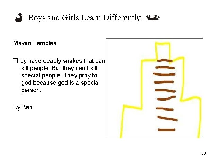 Boys and Girls Learn Differently! Mayan Temples They have deadly snakes that can kill Boys and Girls Learn Differently! Mayan Temples They have deadly snakes that can kill
