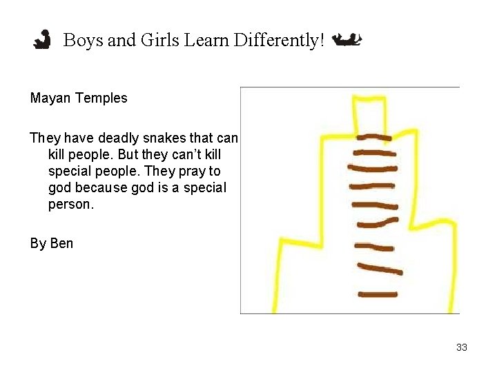 Boys and Girls Learn Differently! Mayan Temples They have deadly snakes that can kill