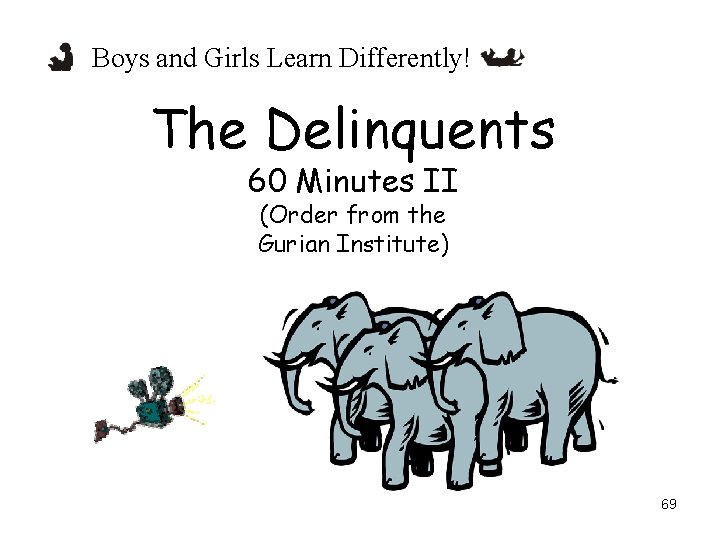 Boys and Girls Learn Differently! The Delinquents 60 Minutes II (Order from the Gurian