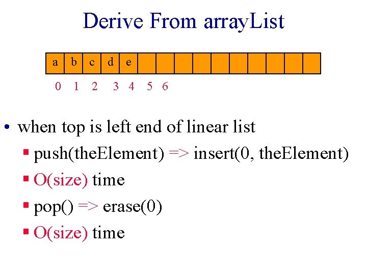 Derive From array. List a b c 0 1 2 d e 3 4