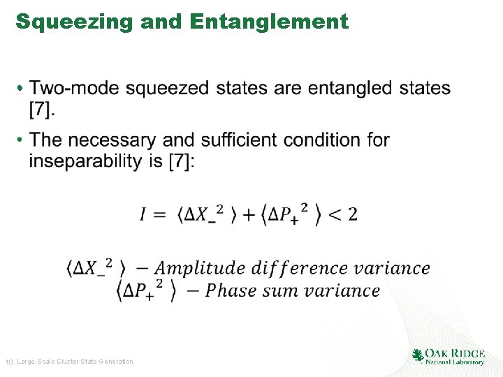 Squeezing and Entanglement • 10 Large-Scale Cluster State Generation 