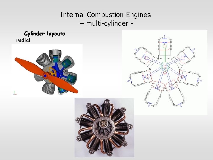 Internal Combustion Engines – multi-cylinder Cylinder layouts radial 