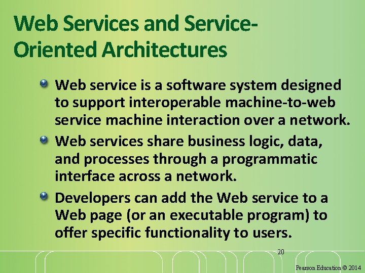 Web Services and Service. Oriented Architectures Web service is a software system designed to