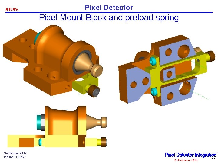 ATLAS Pixel Detector Pixel Mount Block and preload spring September 2002 Internal Review E.