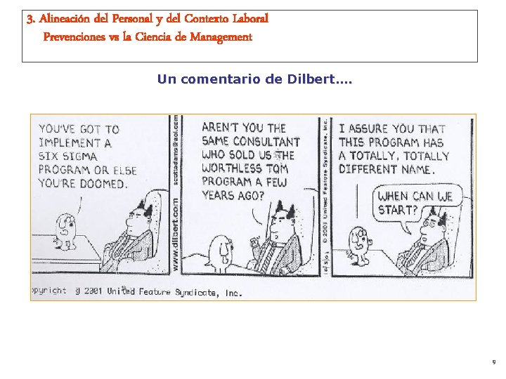 3. Alineación del Personal y del Contexto Laboral Prevenciones vs la Ciencia de Management