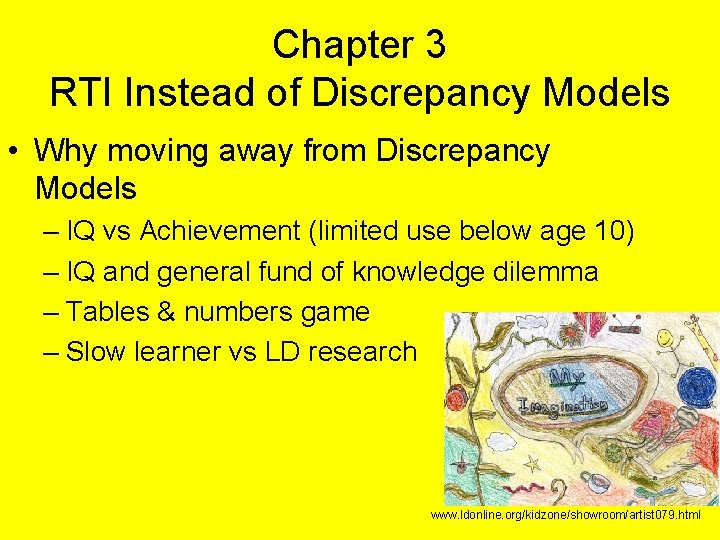 Chapter 3 RTI Instead of Discrepancy Models • Why moving away from Discrepancy Models