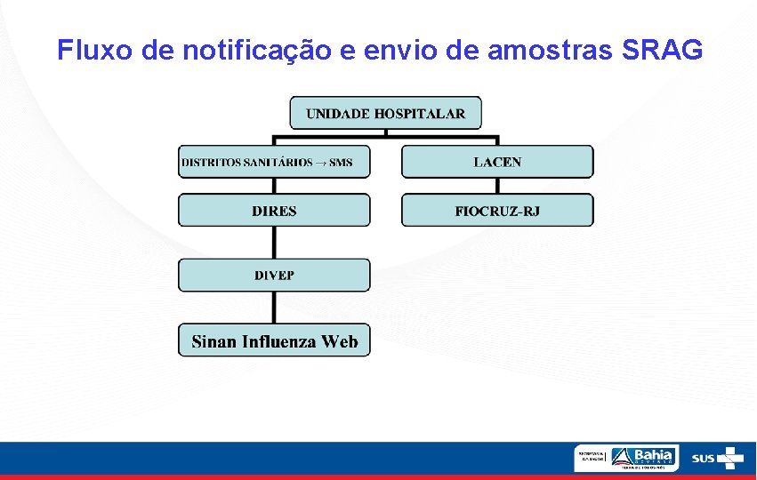 Fluxo de notificação e envio de amostras SRAG 