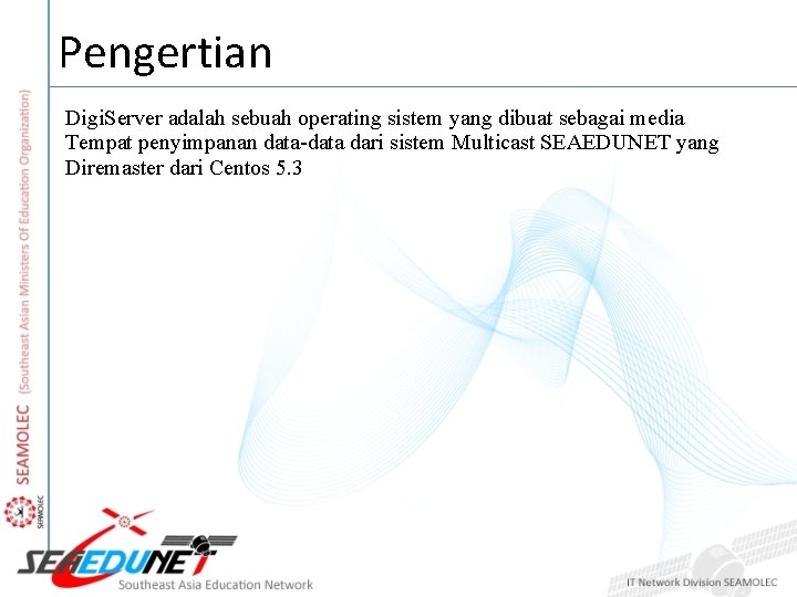 Pengertian Digi. Server adalah sebuah operating sistem yang dibuat sebagai media Tempat penyimpanan data-data