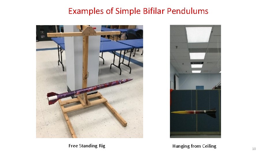 Examples of Simple Bifilar Pendulums Free Standing Rig Hanging from Ceiling 10 
