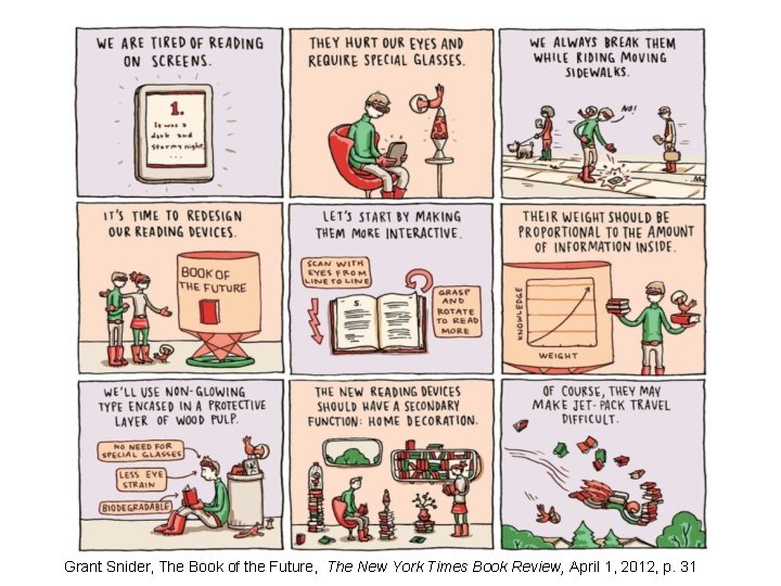 Grant Snider, The Book of the Future, The New York Times Book Review, April