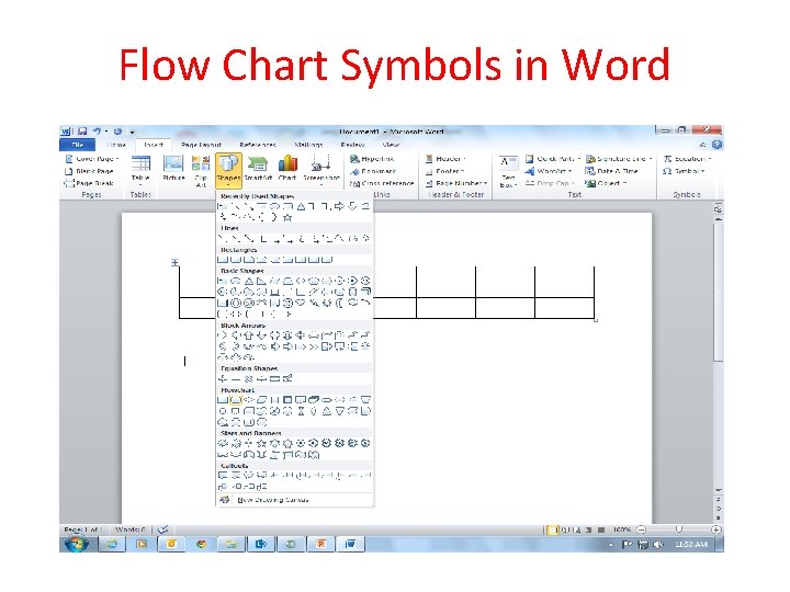 Flow Chart Symbols in Word 