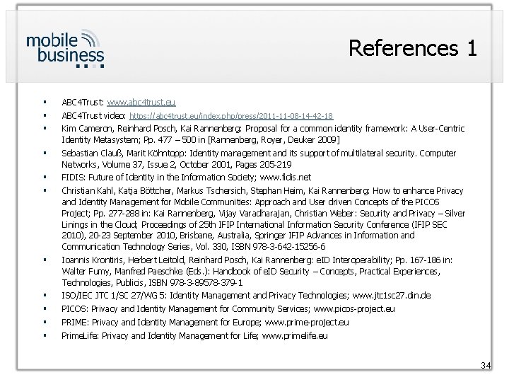 References 1 § § § ABC 4 Trust: www. abc 4 trust. eu §