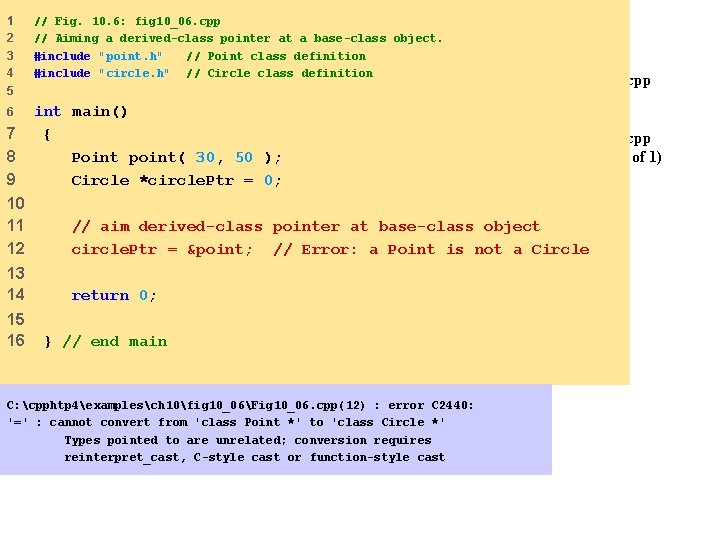 1 2 3 4 // Fig. 10. 6: fig 10_06. cpp // Aiming a