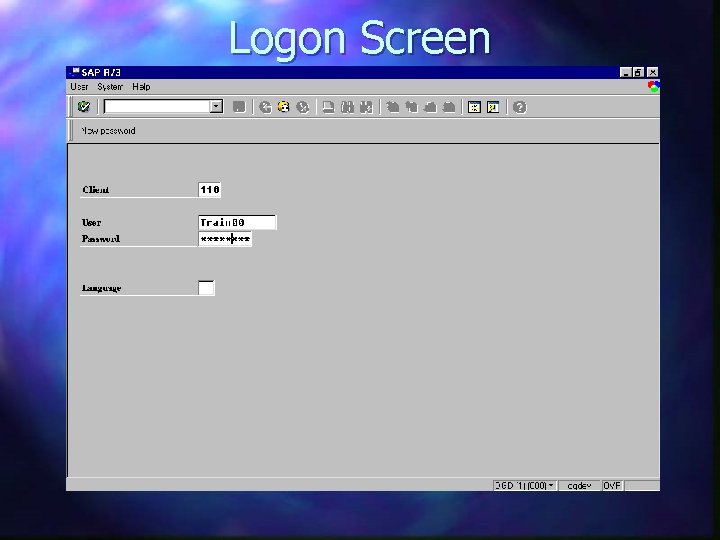 Logon Screen 