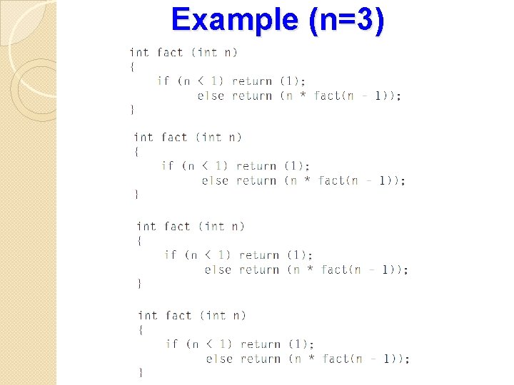 Example (n=3) 