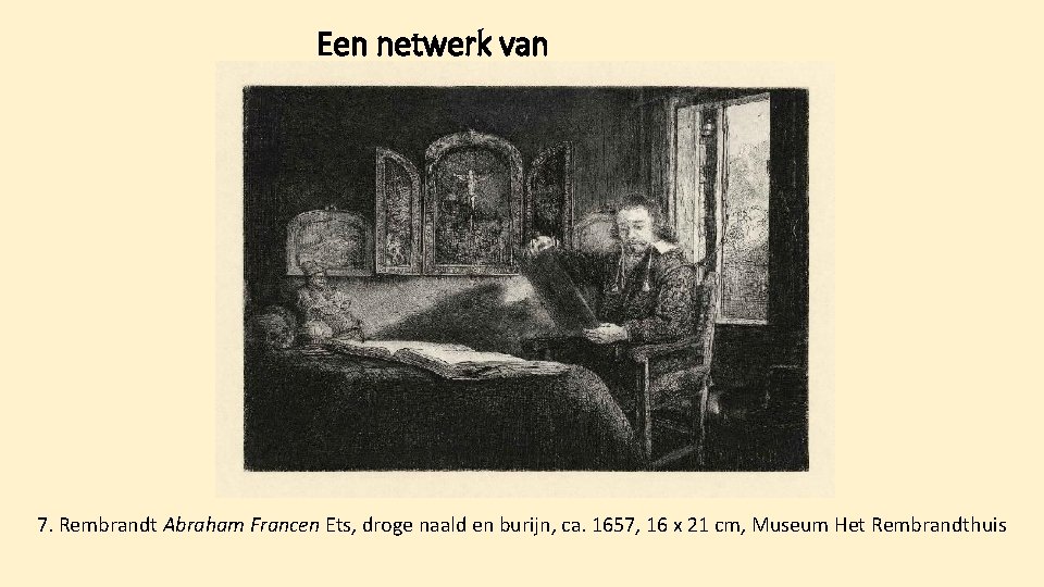 Een netwerk van verzamelaars 7. Rembrandt Abraham Francen Ets, droge naald en burijn, ca.