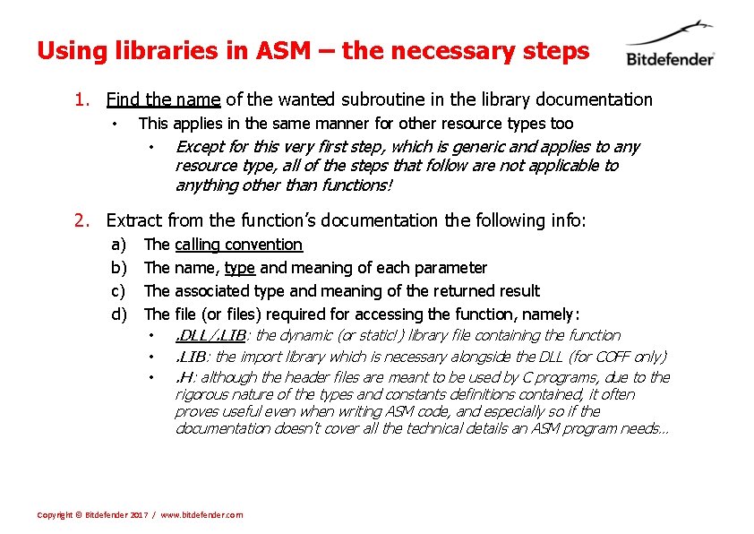 Using libraries in ASM – the necessary steps 1. Find the name of the