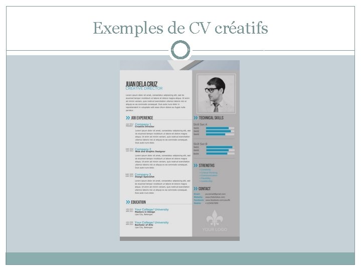Exemples de CV créatifs 