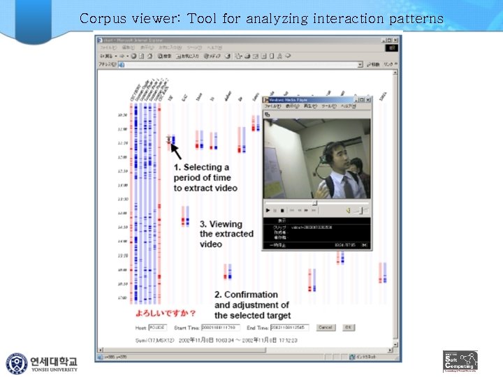 Corpus viewer: Tool for analyzing interaction patterns 