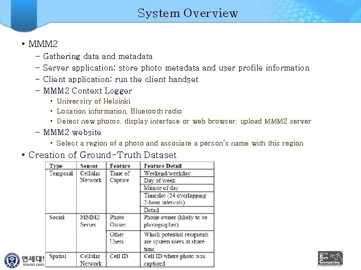 System Overview • MMM 2 – – Gathering data and metadata Server application: store