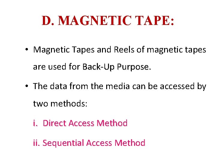 CH 4 STORAGE DEVICES Reference Book Computers for