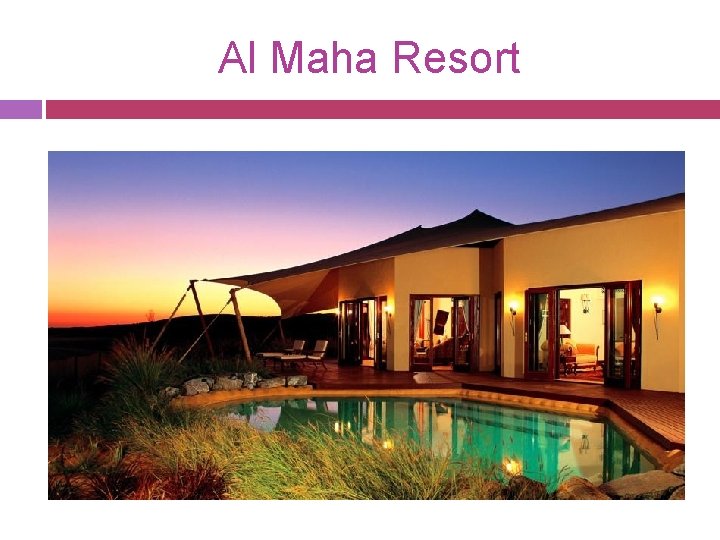 Al Maha Resort 