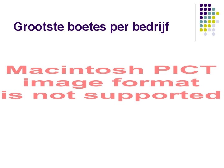 Grootste boetes per bedrijf 