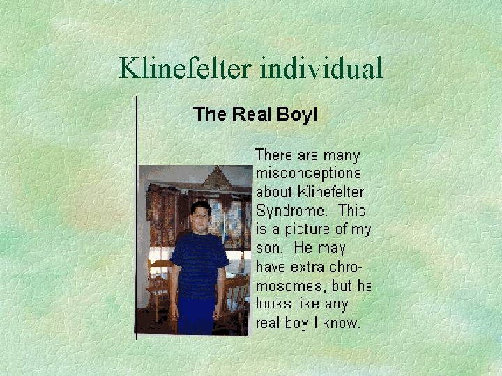 Klinefelter individual 