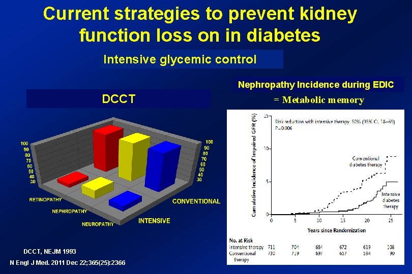 Current strategies to prevent kidney function loss on in diabetes Intensive glycemic control Nephropathy