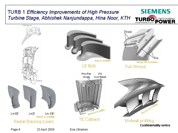 TURB 1 Efficiency Improvements of High Pressure Turbine Stage, Abhishek Nanjundappa, Hina Noor, KTH